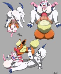2025 absol absurd_res anal anal_sex animal_genitalia anus ass backsack ball_lick balls big_butt big_penis blue_eyes blue_sclera blush bodily_fluids braided_hair canid canine chest_tuft cum eeveelution fangs fellatio female feral flareon fur generation_1_pokemon generation_3_pokemon generation_6_pokemon genital_fluids genitals green_eyes group group_sex hair hi_res holding_both_legs huge_cock humanoid_genitalia licking looking_at_butt looking_at_genitalia looking_pleasured lying majika male male/female mammal masturbation multiple_scenes neck_tuft nintendo on_back open_mouth oral orange_body orange_fur penetration penile penis penis_lick pink_body pink_fur pokemon pokemon_(species) raised_tail saliva saliva_on_tongue saliva_string sex simple_background size_difference smaller_female smaller_penetrated sound_effects sylveon tail teeth tongue translucent trio tuft vaginal_fluids vulva white_body white_eyes white_fur white_hair white_sclera yellow_body yellow_fur