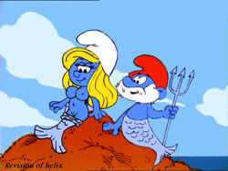 alternate_breast_size helix papa_smurf smurfette tagme the_smurfs