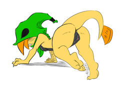 anthro ass barefoot color female female_only nude pokemon scrafty solo tagme vulva zinnthos