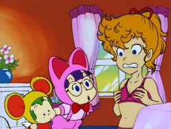 2girls akane_kimidori android arale_norimaki dr._slump female gajira_norimaki