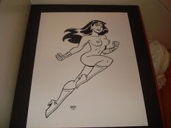 boots breasts david_farley dc_comics gloves monochrome nipples photo_(medium) tagme wonder_woman wonder_woman_(series)