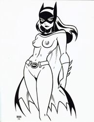 barbara_gordon batgirl batman:_the_animated_series batman_(series) david_farley dc dc_comics dcau female female_only human monochrome solo