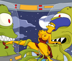 cum_inside double_penetration female human kang kodos marge_simpson masterman114 penetration tentacle the_simpsons