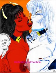 2demons almalibre chaos_comics colored crossover demon_girl female horns julius_zimmerman lady_death multiple_girls purgatori yuri