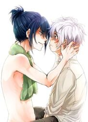 2boys gay male nezumi_(no.6) no.6 shion tagme towel yaoi