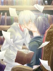 book gay kissing male nezumi_(no.6) no.6 shelf shion tagme yaoi