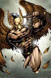 1boy abs dc hawkman male male_only nude penis solo tagme wings