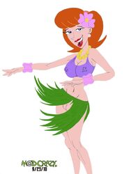 clothing disney female female_only flower human linda_flynn-fletcher madcrazy phineas_and_ferb pussy solo tagme