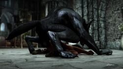 3d all_fours anal anal_sex animal_genitalia animated anthro_on_human belly_bulge bethesda big_balls big_breasts big_butt big_penis big_thighs brown_hair church clawed_fingers claws cum cum_in_ass cum_inside doggy_style duo female growling hand_on_back hand_on_shoulder inside knot knotted_penis knotting long_playtime male male/female moan moaning monster monster_on_female mp4 multiple_angles muscular muscular_anthro muscular_male orange_eyes penis scar sktorus skyrim skyrim_werewolf sound standing_doggy_style stomach_bulge swinging_balls swinging_breasts tail tailwag teratophilia thunder tongue_out video werewolf white_skin