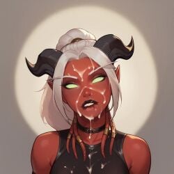 ai_generated cum draenei eredar sulophian white_hair world_of_warcraft