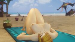 1girls 3d 3d_model beach big_breasts blonde_female blonde_hair boobs_out breasts breasts_out fair-skinned_female fair_skin female female_focus female_only green_eyes hips human human_(warcraft) human_female human_only laying_down long_hair morilymory nipples pink_nipples solo solo_female solo_focus thick_thighs thighs tits_out warcraft white_skin wide_hips world_of_warcraft