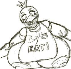 anthro avian breasts_bigger_than_head female female_only five_nights_at_freddy's hanging_breasts huge_breasts nude robot robot_girl specnsfw teasing withered_chica