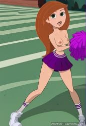 1girls ai_generated anklehighs breasts cartoony cheerleader cheerleader_outfit cheerleader_uniform crew_socks disney_channel enf enf-lover exposed exposed_breasts exposed_nipples football_field game_over green_eyes humiliated humiliating humiliation humiliation_fetish kim_possible kimberly_ann_possible looking_at_viewer medium_breasts naked nude nude_female pom_poms public public_exposure public_nudity shoes small_body small_torso socks socks_and_shoes sports_field superhero superheroine teenage_girl topless topless_female tv white_socks