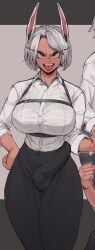 1futa 2024 animal_ears badasengsu ball_bulge balls balls_under_clothes balls_visible_through_clothing big_breasts big_penis boku_no_hero_academia breasts clothed clothing dark-skinned_futanari dark_skin erection erection_under_clothes erection_under_clothing fully_clothed futa_only futanari humanoid humanoid_penis kemonomimi long_eyelashes mirko miruko my_hero_academia open_mouth penis penis_visible_through_clothing penis_visible_through_pants rabbit rabbit_ears rabbit_girl red_eyes rumi_usagiyama school school_uniform schoolgirl sharp_teeth solo soolee040995 standing tanned tanned_futa tanned_skin tongue tongue_out unseen_character white_hair