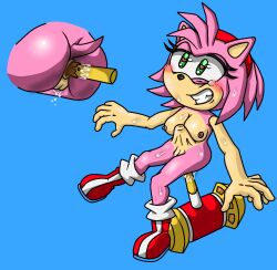 amy_rose anal anal_insertion anal_sex artist_request blush fisting_ass large_breasts masturbation object_insertion sonic_(series) sonic_the_hedgehog_(series)