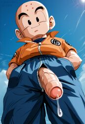 ai_generated charliemon dragon_ball_z krillin kuririn male_focus male_only solo_male tagme