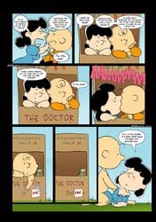 charlie_brown clothing comic comic_page dialogue english_text female human jkr lucy_van_pelt male pale_skin peanuts snoopy speech_bubble straight walnuts