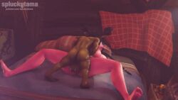 3d animated blizzard_entertainment female futa_on_female futanari gif goblin goblin_futanari missionary_position muscular night_elf pink-skinned_female rough_sex shortstack spluckytama vaginal_penetration warcraft world_of_warcraft