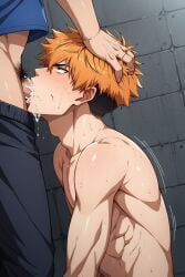 1boy ai_generated anal blue_lock cum gay ginger ginger_hair hatopo005 kunigami_rensuke male male_focus male_only muscular muscular_male penis solo_male yaoi