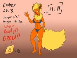 bikini blue_eyes female flareon pokemon sakroe11