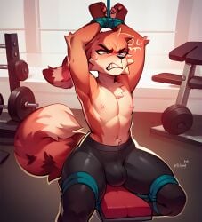 ai_generated angry anthro femboy furry furry_femboy gay solo tied_up yaoi yoga_pants