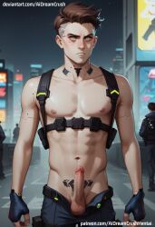 1boy 
young absurdres ai_generated aidreamcrush eyes hair male pants uncensored