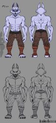 anthro black_sclera bluewolfartista canine death_(puss_in_boots) dreamworks furry grey_fur muscles muscular muscular_male puss_in_boots_(dreamworks) puss_in_boots_the_last_wish red_eyes shrek_(series) simple_background size_difference solo_male wolf