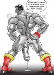 1boy anus ass back_muscles bara beg begging biceps black_hair boots colossus cumdrip english erection foreskin gaping_anus gay guboy hand_on_ass holding_penis huge_cock inviting_to_sex looking_back male male_only marvel muscle muscular_male open_mouth penis piotr_rasputin precum precum_puddle rear_view solo spreading_ass uncensored uncut veiny_penis wristband x-men