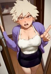 1girls ai_generated angry blackedgens mitsuki_bakugou my_hero_academia tagme