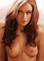 1girls actress breasts celebrity color female female_only heroforpain looking_at_viewer olivia_wilde solo tagme topless