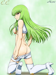 c.c. code_geass female green_hair long_hair smile yellow_eyes