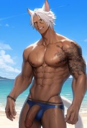 1boy ai_generated ai_golden_map anal character_request cum gay male male_focus male_only muscular muscular_male penis solo_male yaoi