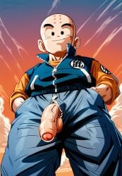 ai_generated charliemon dragon_ball_z krillin kuririn male_focus male_only solo_male tagme