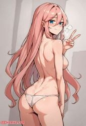 ai_generated ass back blue_eyes hero_killer naked nude pink_hair posing prim_anville sabertoothai webtoon white_panties