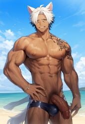 1boy ai_generated ai_golden_map anal character_request cum gay male male_focus male_only muscular muscular_male penis solo_male yaoi