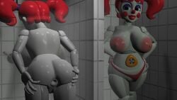 2girls 3d baby_(fnafsl) califax circus_baby circus_baby_(fnaf) five_nights_at_freddy's gaping panties_aside sfm shower tagme twins twintails