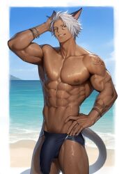 1boy ai_generated ai_golden_map anal character_request cum gay male male_focus male_only muscular muscular_male penis solo_male yaoi