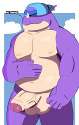 anus ass balls brawl_stars dialogue dinosaur gay male pierce_(brawl_stars)
