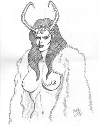 1girls 2011 female female_only horned_headwear human human_only lady_loki light-skinned_female light_skin marvel pencil_(artwork) solo solo_female tagme thor_(series)