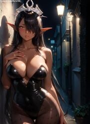 1girls 2d ai_generated areolae breasts chest cleavage curvy curvy_figure cute cute_face dark-skinned_female dark_elf dark_skin detailed elf elf_ears elf_female elf_girl eyelashes eyeshadow female female_only fit fit_female focus hair high_quality huge_breasts kuroinu_~kedakaki_seijo_wa_hakudaku_ni_somaru~ legs leotard lips lipstick makeup mascara nero100 olga_discordia pantyhose playboy_bunny pointy_ears posing seductive seductive_look sidelocks stable_diffusion tagme thighs thin_waist yellow_eyes