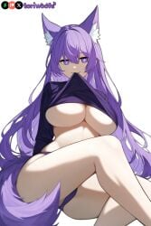 1girls ai_generated big_breasts big_breasts breasts breasts breasts breasts curvy cute dog_ears dog_girl doggirl female female female_focus female_only highres hips huge_boobs huge_breasts kemonomimi light_skin light_skinned_female long_hair patreon_username petgirl petite purple_ears purple_eyes purple_hair purple_tail thick_thighs thighs tori toriwoofs underboob watermark wavy_hair white_skin white_skinned_female wide_hips wolf_ears