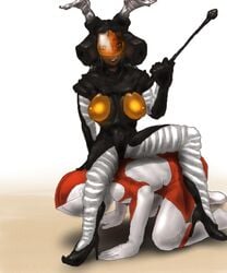 alien artist_request dark-skinned_female dark_skin femdom humanized kaiju riding_crop rule_63 ultraman ultraman_(1st_series) ultraman_(franchise) zetton