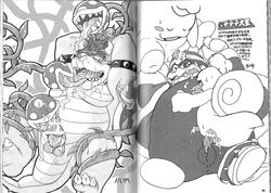 bowser chef_kawasaki escargoon fuwamoko_honpo king_dedede kirby_(series) male_only mario_(series) nintendo piranha_plant yaoi