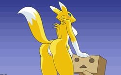 anthro ass breasts claws color danbo darkdoomer digimon female fur furry furry_ass furry_breasts furry_tail nude raised_tail renamon standing tagme tail vulva