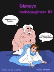 1boy 1girls beauty_and_the_beast belle dilf disney disney_princess english_text father father's_day father_and_daughter female human impregnation incest male maurice_(beauty_and_the_beast) nipples panze rape sex straight tagme text unwanted_impregnation