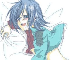 1boy aichi_sendo bed blush cardfight!!_vanguard femboy gay girly implied_anal implied_sex on_bed tagme yaoi