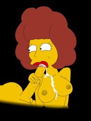 artist_request bart_simpson breasts burtstanton color cum fellatio female human insertion male maude_flanders nipples nude oral partial_male penis straight the_simpsons