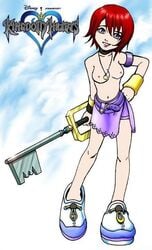 casual disney female footwear human kairi keyblade kingdom_hearts neckwear nipples square_enix tagme weapon