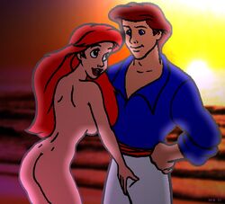 1990s 1997 20th_century ariel ben_(artist) disney female male prince_eric straight_hair the_little_mermaid