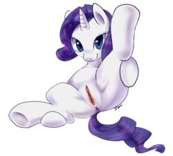 alpha_channel anus aosion bedroom_eyes blue_eyes clitoris equine female feral friendship_is_magic fur hair hooves horn long_hair looking_at_viewer mammal my_little_pony presenting presenting_pussy pussy raised_leg rarity_(mlp) sitting smile solo spread_legs spreading unicorn white_fur